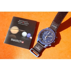 Omega x Swatch MoonSwatch Mission to Neptune SO33N100 Blue Bioceramic Speedmaster Full Set New