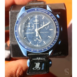 Omega x Swatch MoonSwatch Mission to Neptune SO33N100 Blue Bioceramic Speedmaster Full Set New
