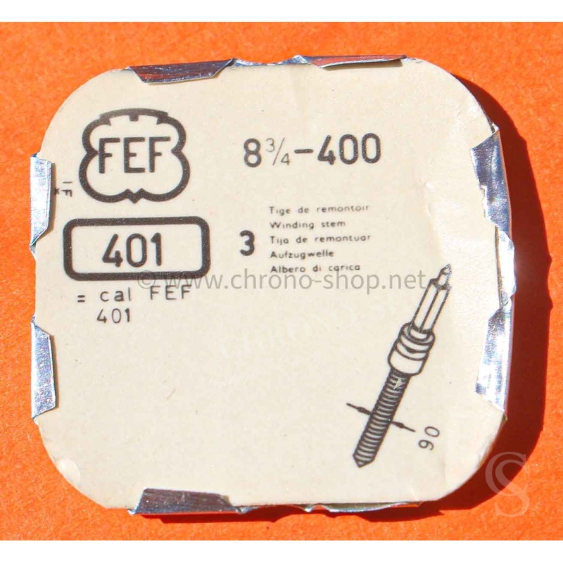 Set of 3 Genuine Vintage FEF Ref. 401 Winding Stems For FEF Calibre 401 8¾-400 Movement Family
