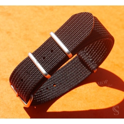20mm Premium NATO Watch Strap Black Ballistic Nylon Military Band Vintage Diver Field Tool Watch Bracelet