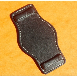Original Hanhart alcantara Leather strap bund PIONEER MonoControl,TwinControl Calf strap black 21 mm Steve McQueen Hanhart