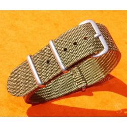 20mm Premium NATO Watch Strap Khaki Ballistic Nylon Military Band Vintage Diver Field Tool Watch Bracelet