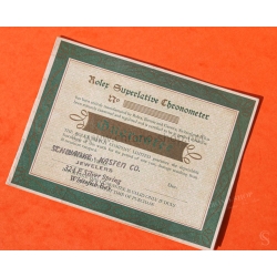 Vintage 1966-1967 Rolex Superlative Chronometer Blank Paper Guarantee Document Rolex Submariner,Datejust