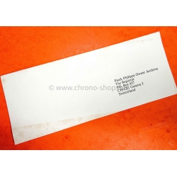 Patek Philippe Owner Archives Address Card — Watch Register Document — French / English