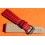 BRACELET ZRC CUIR DE BUFFLE COULEUR FRAMBOISE / ROUGE 20mm, MADE IN FRANCE