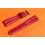 BRACELET ZRC CUIR DE BUFFLE COULEUR FRAMBOISE / ROUGE 20mm, MADE IN FRANCE