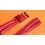 BRACELET ZRC CUIR DE BUFFLE COULEUR FRAMBOISE / ROUGE 20mm, MADE IN FRANCE