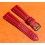 BRACELET ZRC CUIR DE BUFFLE COULEUR FRAMBOISE / ROUGE 20mm, MADE IN FRANCE