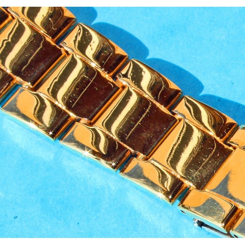 ♛♛ Rare Rolex Gold Electro Plated Oyster Watch Band Bracelet 78351 / 457 Bracelet 19mm Vintages Collectables straps ♛♛