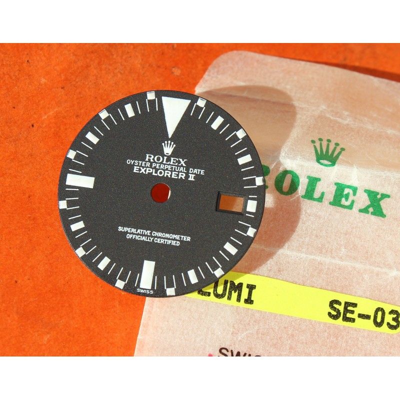 ? AUTHENTIQUE CADRAN ROLEX 1655 MONTRE EXPLORER II FRECCIONE, STEVE MCQUEEN LUMINOVA CAL 1575, 1570 N.O.S?