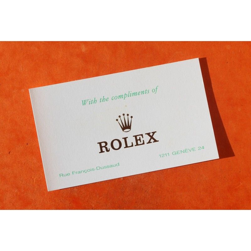 VINTAGE COMPLIMENTS CARD ROLEX 90'S