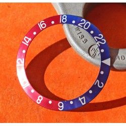 Vintage Rolex GMT Master 1675, 16750, 16753, 16758 Pepsi Blue & Red color Bezel Watch Insert Part