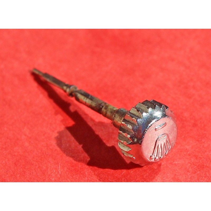 Couronne De Remontoir Tissot En Acier - 5,6 Mm Bouton, Tige 0,9 Mm, Tube 2,6 Mm - Neuf De Stock