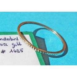 ROLEX THUNDERBIRD TURN-O-GRAPH 1625 ORIGINALE LUNETTE ROTATIVE OR BLANC 14Kt MONTRES VINTAGE