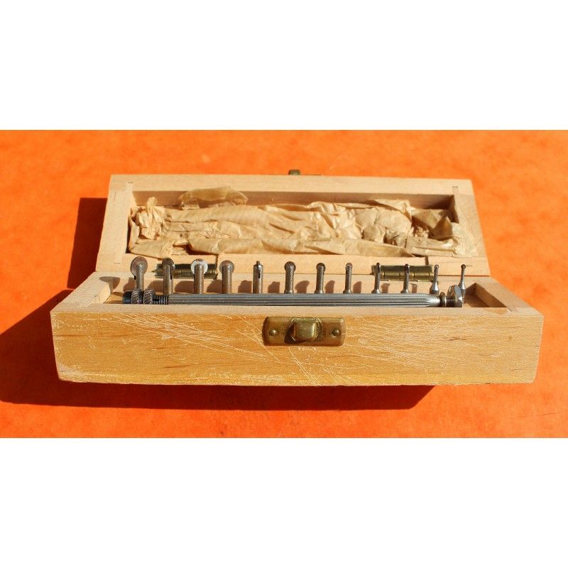 Coffret D’outils D’horloger Ancien - Fin 1800 - Avec Jauges D’épaisseur - Occasion