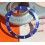 RARE INSERT LUNETTE BLEU MONTRE ROLEX SUBMARINER 16613, 16618, 16803, 16808 PERLE LUMINOVA