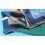 Genuine ROLEX, ROLDECO Blue Colorfull Silk Scarf, Lenço Seda, Schal, Seide Seidentuch, Sciarpa Seta 