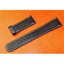 ROLEX WATCH STRAP 21mm BLACK LEATHER BUFFALO STRAP, BAND BRACELET WATCHES 18mm NEW