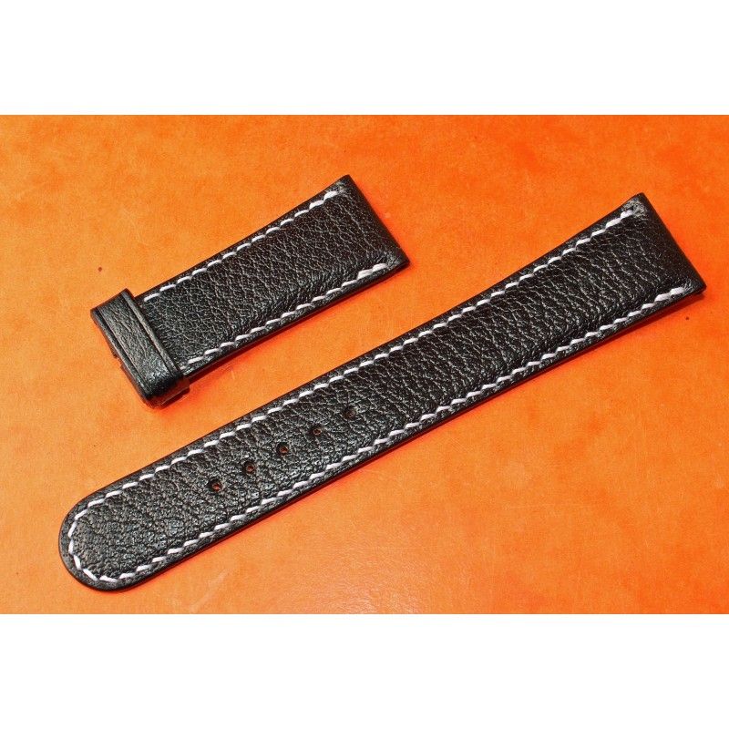 ROLEX WATCH STRAP 21mm BLACK LEATHER BUFFALO STRAP, BAND BRACELET WATCHES 18mm NEW