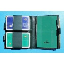 Rolex Rare jeu de cartes Bridges et son étui en cuir avec stylo