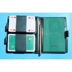 Rolex Rare jeu de cartes Bridges et son étui en cuir avec stylo