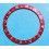 TRES RARE ROLEX FAT FONT INSERT ROUGE GRADUE DE LUNETTE MONTRES GMT MASTER II 16700, 16710, 16760 FAT LADY
