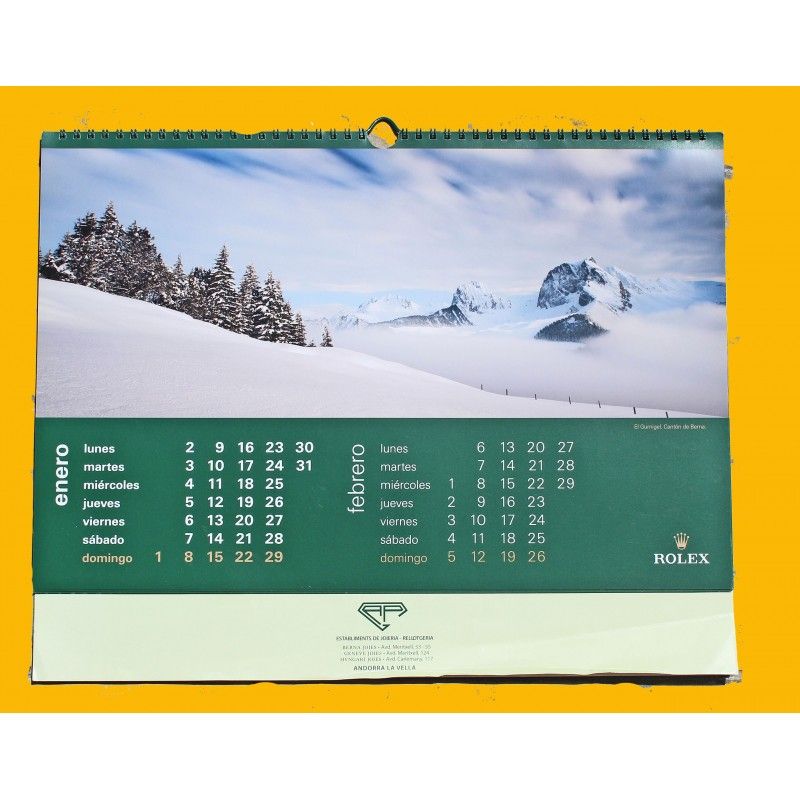 Vintage Rolex Calendar Card watch boxset 1999, 2000, mint condition