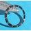 ROLEX INSERT LUNETTE NOIRE MONTRES SUBMARINER DATE 16613, 16618, 16803, 16808 PERLE TRITIUM