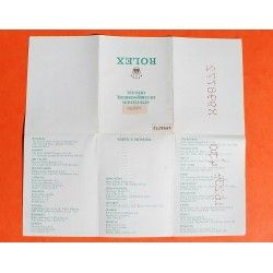 ROLEX 1992 VINTAGE PUNCHED PAPER CERTIFICAT WARRANTY 430 ROLEX OYSTER PERPETUAL WATCHES ALL MODEL, Ref 564.00.400.11.92