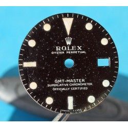 Rolex Vintage Ø27mm GMT-Master Matte Black Luminova Factory watch Dial model 1675, Cal auto.1575, 1565