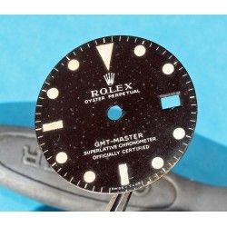 Rolex Vintage Ø27mm GMT-Master Matte Black Luminova Factory watch Dial model 1675, Cal auto.1575, 1565