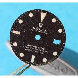 Rolex Vintage Ø27mm GMT-Master Matte Black Luminova Factory watch Dial model 1675, Cal auto.1575, 1565