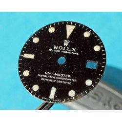 Rolex Vintage Ø27mm GMT-Master Matte Black Luminova Factory watch Dial model 1675, Cal auto.1575, 1565