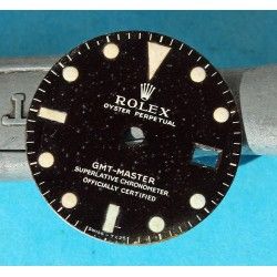 Rolex Original Cadran Ø27 mm de service montres GMT-Master 1675 Luminova SWISS mat Cal 1575, 1565 automatique