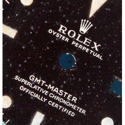 Rolex Original Cadran Ø27 mm de service montres GMT-Master 1675 Luminova SWISS mat Cal 1575, 1565 automatique