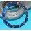 ROLEX RARE INSERT GRADUE LUNETTE BLEU MONTRE SUBMARINER DATE 16613, 16618, 16803, 16808 PERLE LUMINOVA