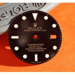 ROLEX CADRAN MONTRES SUBMARINER DATE NOIR 16803, 16808, 16613, 16618 cal 3035, 3135 LUMINOVA OR / BITONS