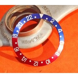 ROLEX INSERT GRADUE 24H B BICOLORE PEPSI ROUGE / BLEU DE MONTRES VINTAGES GMT MASTER 1675, 16750, 16758, 16753