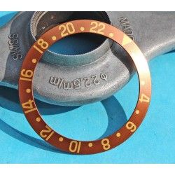 Rolex Vintage NOS Tutone 16753 ,16758, 16750, 1675, 1675/8, 1675/3 GMT Master 18k Bronze Brown Watch Bezel Insert part