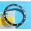 ROLEX INSERT LUNETTE NOIRE BITONS MONTRES SUBMARINER DATE OR & ACIER 1680, 1680-8, Ref 315-1680-1