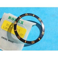 Rolex Rare Mint Glossy Black color Submariner Date Tutone 1680, 1680-8 Gold Watch Bezel Graduated Insert Part