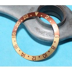 ROLEX VINTAGE TUTONE GMT MASTER WATCH BEZEL 24H INSERT FADED 1675, 1675-3, 1675-8, 16753, 16758