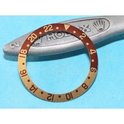 ROLEX VINTAGE TUTONE GMT MASTER WATCH BEZEL 24H INSERT FADED 1675, 1675-3, 1675-8, 16753, 16758