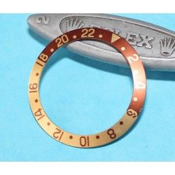 ROLEX VINTAGE TUTONE GMT MASTER WATCH BEZEL 24H INSERT FADED 1675, 1675-3, 1675-8, 16753, 16758