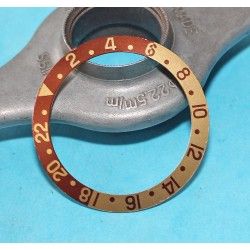 ROLEX VINTAGE TUTONE GMT MASTER WATCH BEZEL 24H INSERT FADED 1675, 1675-3, 1675-8, 16753, 16758