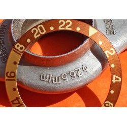 ROLEX VINTAGE TUTONE GMT MASTER WATCH BEZEL 24H INSERT FADED FAT FONT 1675, 1675-3, 1675-8, 16753, 16758