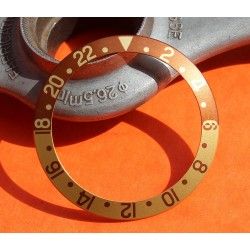 ROLEX VINTAGE TUTONE GMT MASTER WATCH BEZEL 24H INSERT FADED FAT FONT 1675, 1675-3, 1675-8, 16753, 16758