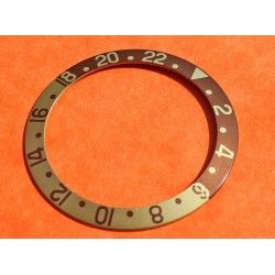 ROLEX VINTAGE TUTONE GMT MASTER WATCH BEZEL 24H INSERT FADED FAT FONT 1675, 1675-3, 1675-8, 16753, 16758