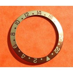 ROLEX VINTAGE TUTONE GMT MASTER WATCH BEZEL 24H INSERT FADED FAT FONT 1675, 1675-3, 1675-8, 16753, 16758