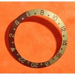 ROLEX VINTAGE TUTONE GMT MASTER WATCH BEZEL 24H INSERT FADED FAT FONT 1675, 1675-3, 1675-8, 16753, 16758